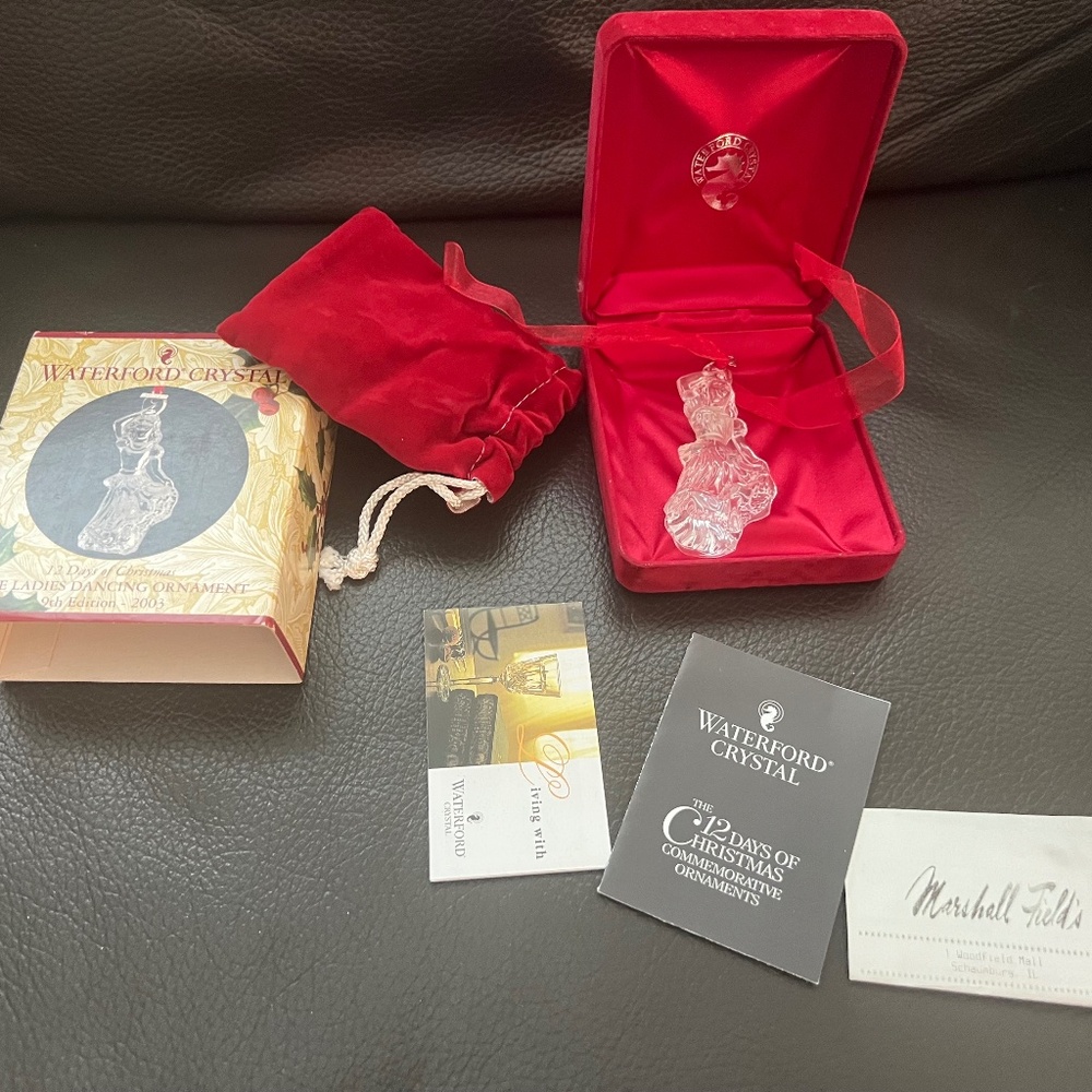 Vintage Waterford Crystal 12 Days Of Christmas Ornament 9 Ladies Dancing